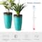 Glitzhome® Oversized Turquoise Honeycomb Textured Tall Plastic Planters, 2ct.